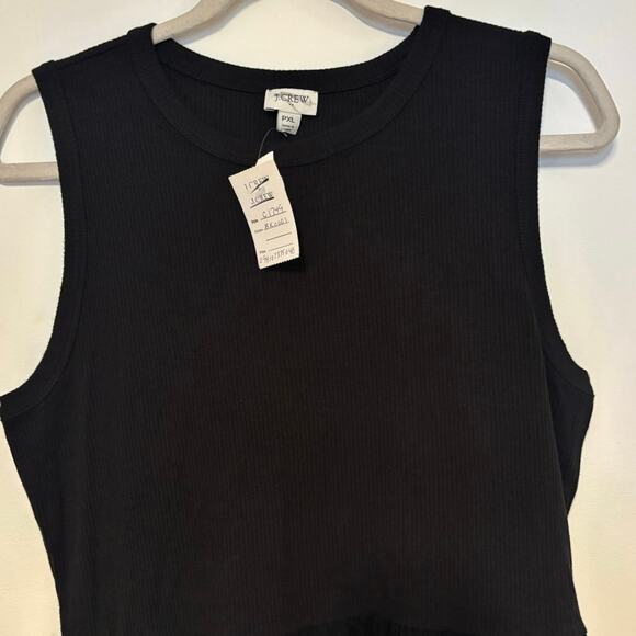 NWT J.Crew Ribbed Knit Mixy Dress In Black Size XL Petite - Picture 3 of 6
